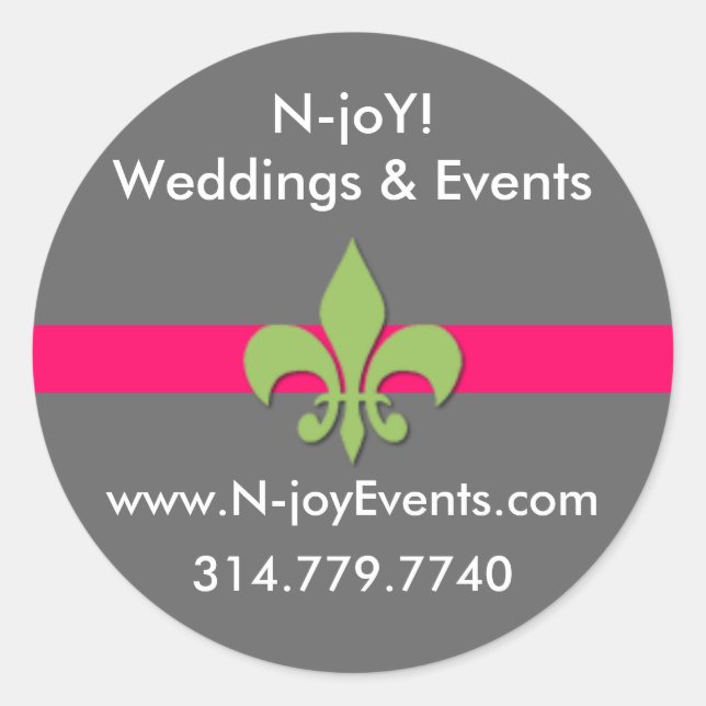 N-Freude! Lilien-Siegel Sticker.#3 Runder Aufkleber (Vorderseite)