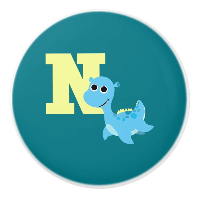 N für Nessie Keramikknauf (Vorderseite)