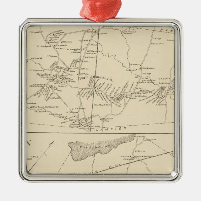 N Hampton, Newton Silbernes Ornament (Vorne)