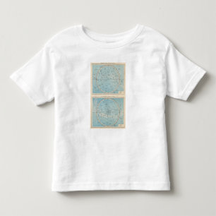 N, himmlische Atlas-Karte S Sternhimmel Kleinkind T-shirt