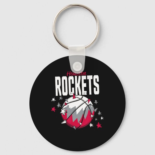 N Houston Rockets Sketll Doodle Stars  Schlüsselanhänger (Vorderseite)