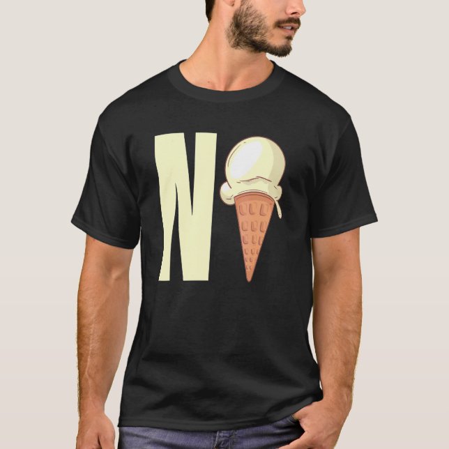 N Ice Nice Join N Ice Cream Word Meme T-Shirt (Vorderseite)
