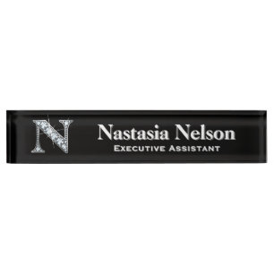 N Imitate Diamond Desk Namplate Namensplakette