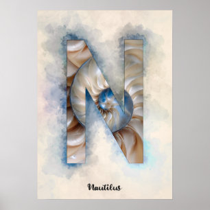 N ist For Nautilus Poster