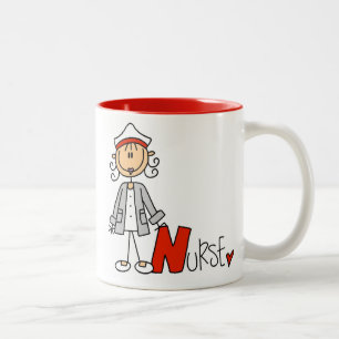 N ist für Krankenschwester Zweifarbige Tasse