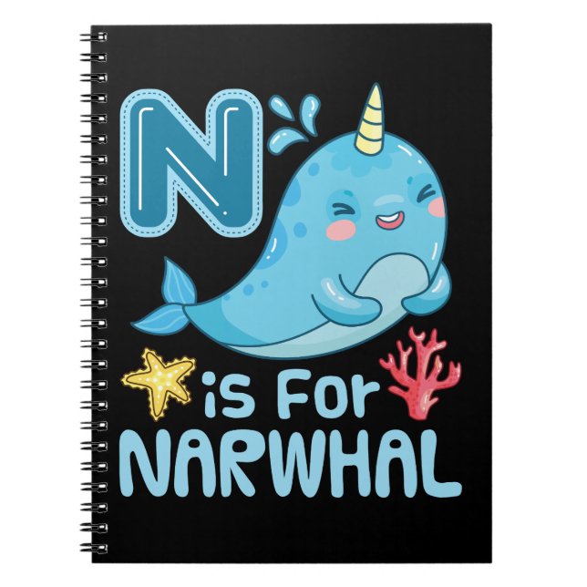 N ist für Narwhal Notizblock (Vorderseite)