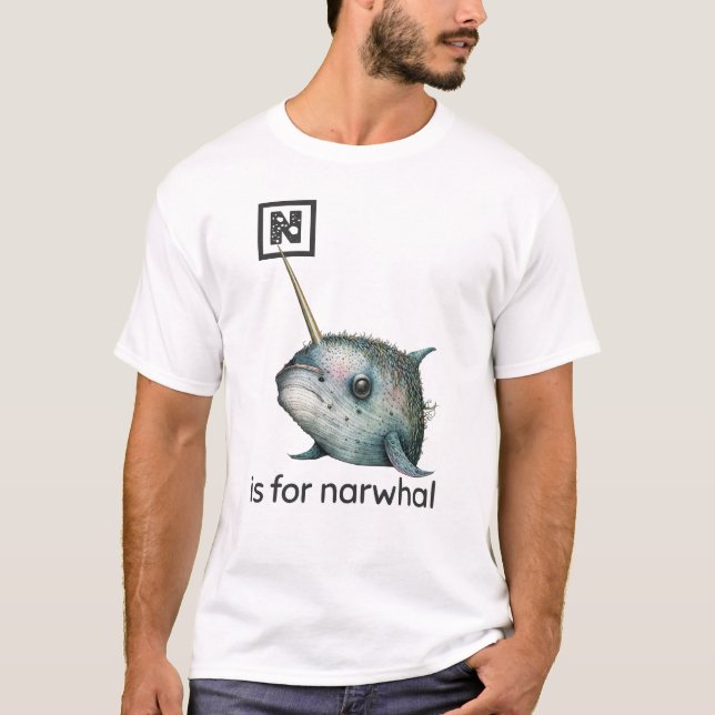 N ist für Narwhal-T - Shirt (Vorderseite)