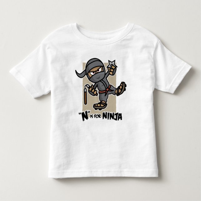 "N" ist für Ninja-Kleinkind-T - Shirt (Vorderseite)