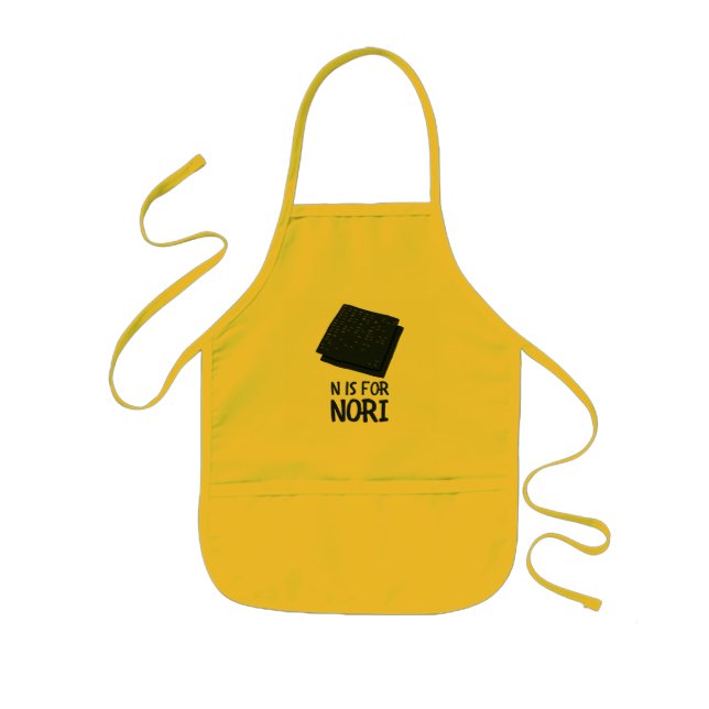 N ist für NORI Green Veggie Alphabet N Kinderschürze (Vorne)