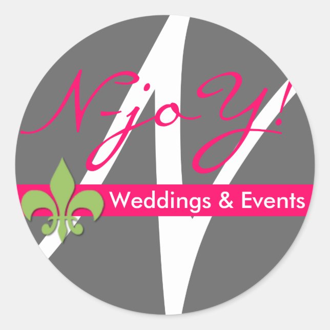 N-joY! Lilie Siegel Sticker.#4 Runder Aufkleber (Vorderseite)