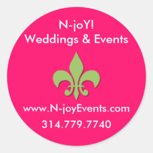 N-joY! Lilie Siegel Sticker. Runder Aufkleber