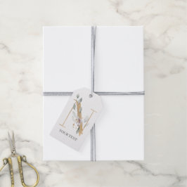 N Monogram Floral Personalisierte Gift Tags Geschenkanhänger