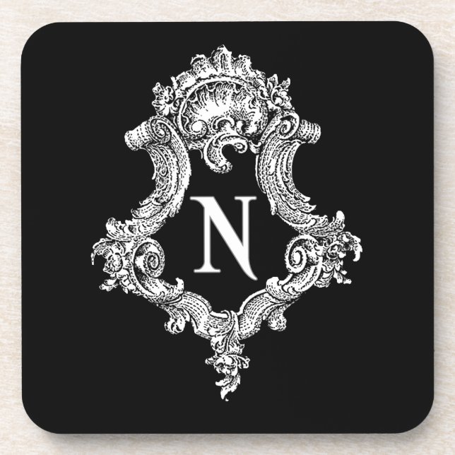 N Monogramm Untersetzer (Vorderseite)