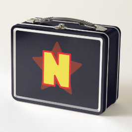 N - Name Letter Metall Brotdose