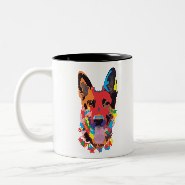 N ovćar boja zweifarbige tasse (Links)