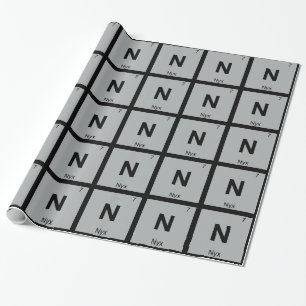 N - Periodisches Symbol der griechischen Chemie Geschenkpapier