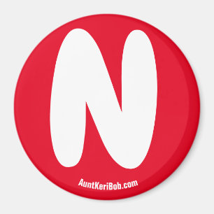 N Roter Kühlschrank Magnet