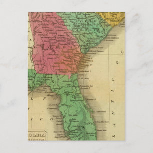 N & S Carolina 3 Postkarte