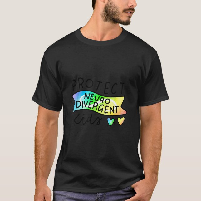 n Schützen Neurodivergente Kinder Regenbogenautism T-Shirt (Vorderseite)
