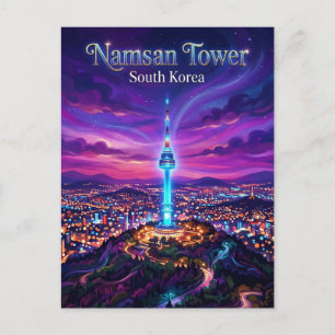 N Seoul Tower Südkorea Postkarte