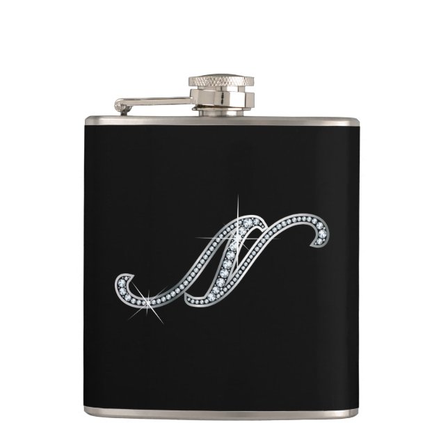 N Skript "Diamond Bling"-Flasche Flachmann (Vorderseite)