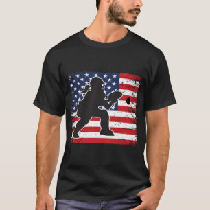 N Softball Catcher Not leidende US-Flaggenmannscha T-Shirt