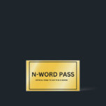 N-Word-Pass Begleitkarte<br><div class="desc">Wortpass</div>