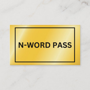 N-Word-Pass Begleitkarte