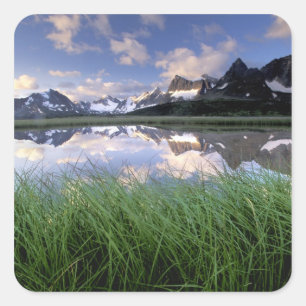 NA, Kanada, Alberta, Tonquin Valley. Jasper Quadratischer Aufkleber