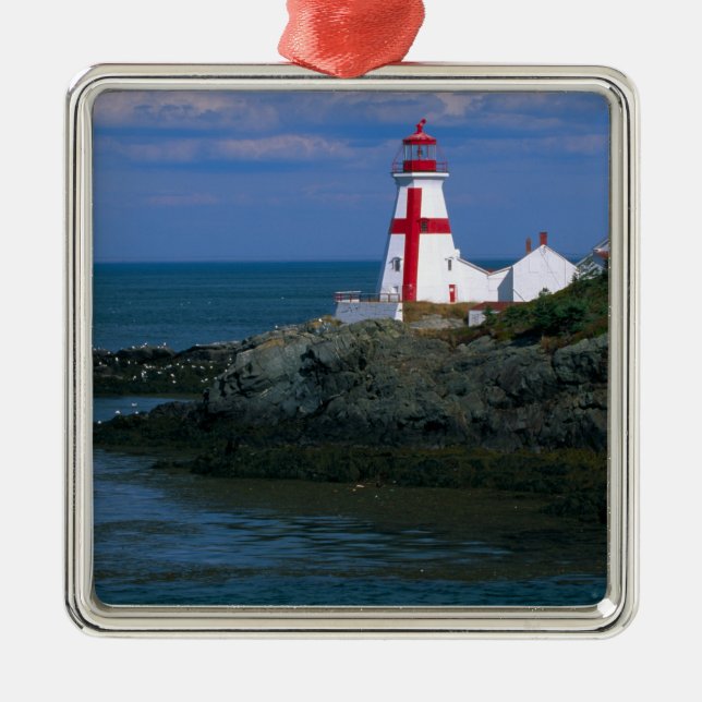 NA, Kanada, New Brunswick, Campobello Island.4 Silbernes Ornament (Vorne)