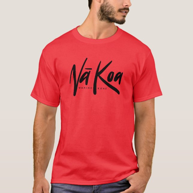 Na Kane Koa Workout Shirt (Red-Black) (Vorderseite)