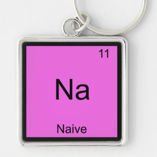 Na - Naive Funny Chemistry Element Symbol T - Shir Schlüsselanhänger