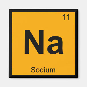Na - Natrium Chemie Periodensystem Symbol Magnet