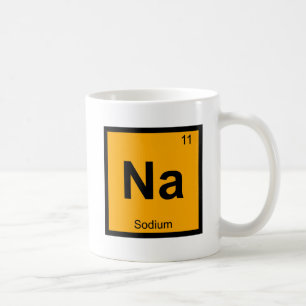 Na - Natriumchemie - Periodisches Tabellensymbol Kaffeetasse
