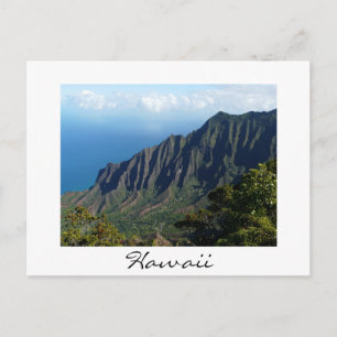 Na Pali Coast auf Hawaii weiße Textpostkarte Postkarte