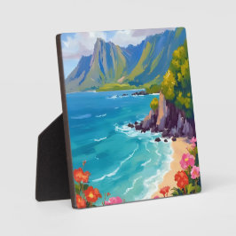 Na Pali Coast Kauai Hawaii Küste Malerei Art Fotoplatte