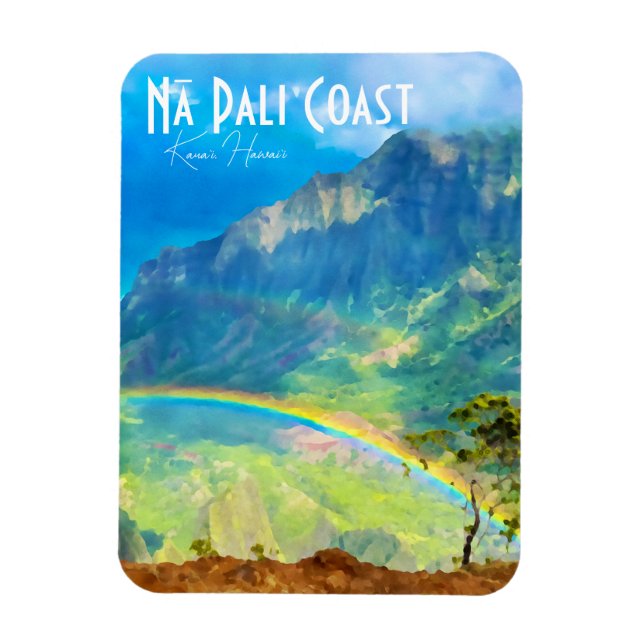 Na Pali Coast Kauai Hawaii Magnet (Vertikal)