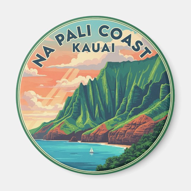 Nā Pali Coast Kauai Hawaii Travel Magnet (Vorne)