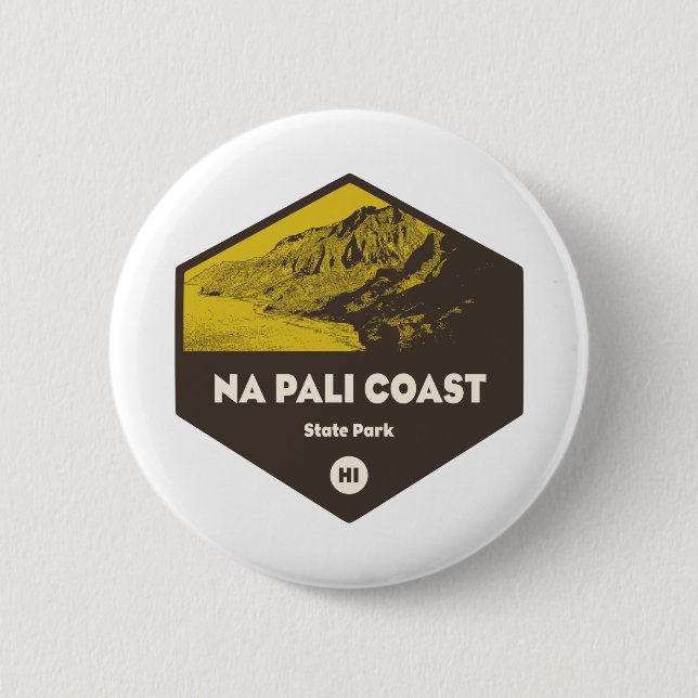 Nā Pali Coast Staat Park Hawaii Button (Vorderseite)
