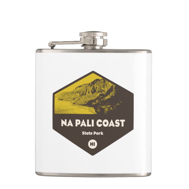 Nā Pali Coast Staat Park Hawaii Flachmann (Vorderseite)