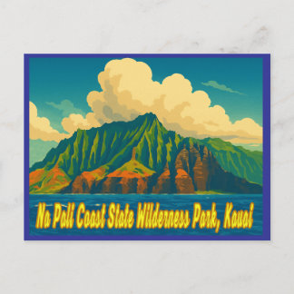Na Pali Coast Staat Wilderness Park Feiertagspostkarte