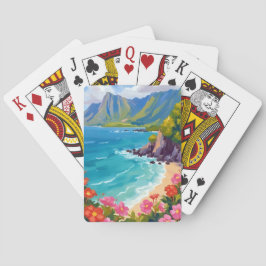 Na Pali Küste Kauai Hawaii Küstenlinie Malerei Spielkarten