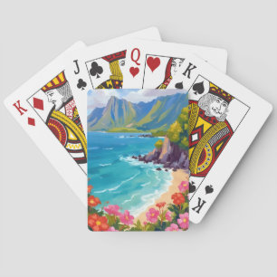 Na Pali Küste Kauai Hawaii Küstenlinie Malerei Spielkarten