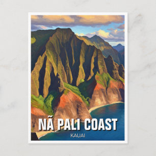 Nā Pali Küste Kauai Hawaii Reise Postkarte