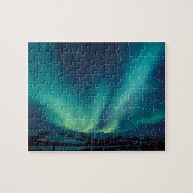NA, USA, Alaska, Brooks Range, Vorhänge von Grün Puzzle (Horizontal)
