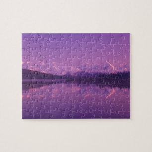 NA, USA, Alaska, Denali NP, Wonder Lake, Abend Puzzle