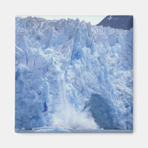 NA, USA, Alaska. Gletscher zerbröckelt ins Wasser Magnet