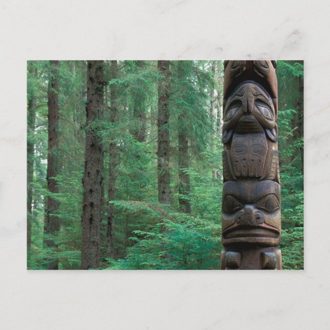 NA, USA, Alaska, Sitka, Sitka Totem Park, A Postkarte (Vorderseite)
