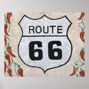 NA, USA, Arizona, Holbrook Route 66 Straßenschild Poster