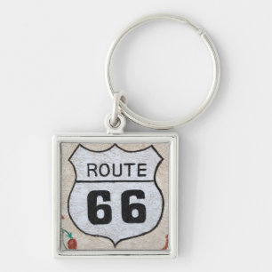 NA, USA, Arizona, Holbrook Route 66 Straßenschild Schlüsselanhänger